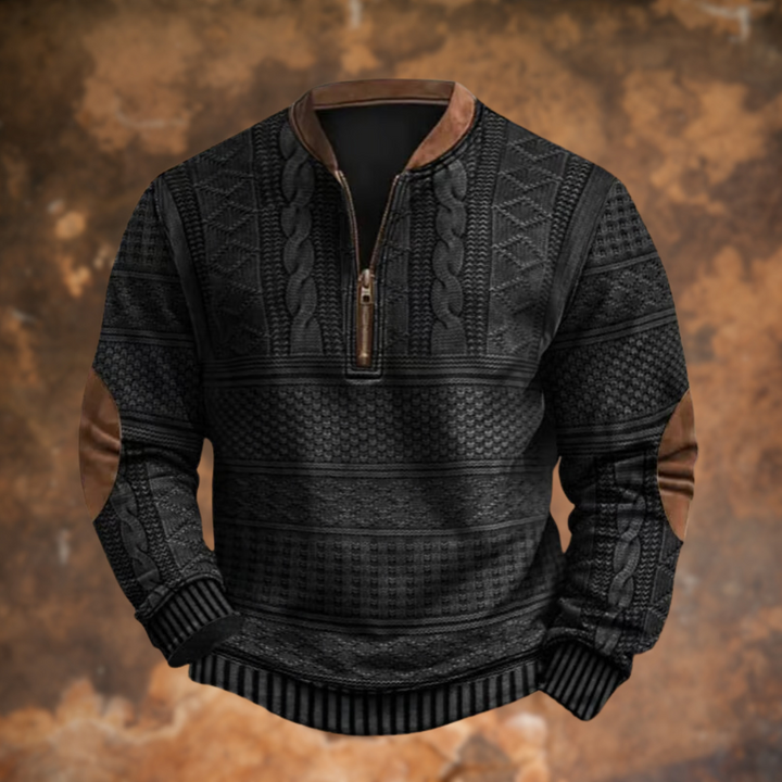 Ford™ - Texturierter Halb-Zip Pullover