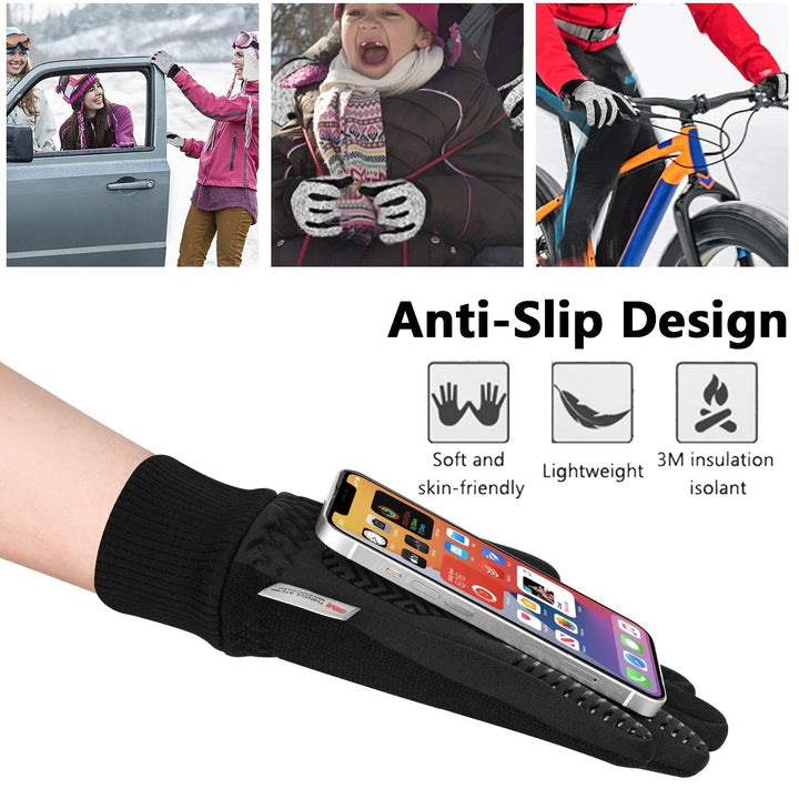 Herren Touchscreen-Fahrradhandschuhe mit rutschfestem Design