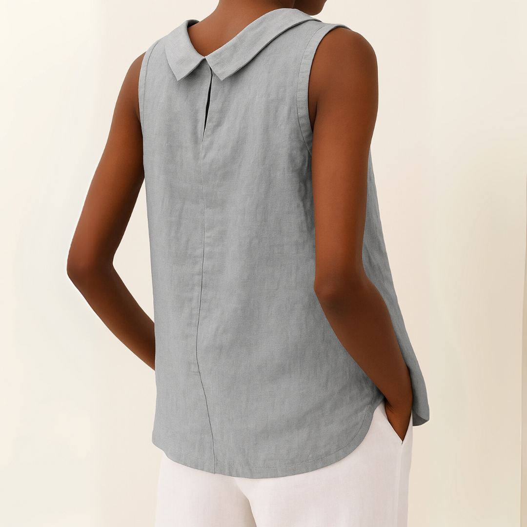 Maria™ | Stilvolles ärmelloses Top mit elegantem Rollkragen