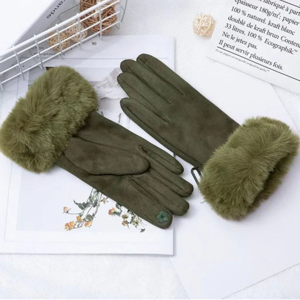 Winterhandschuhe mit Kunstfell