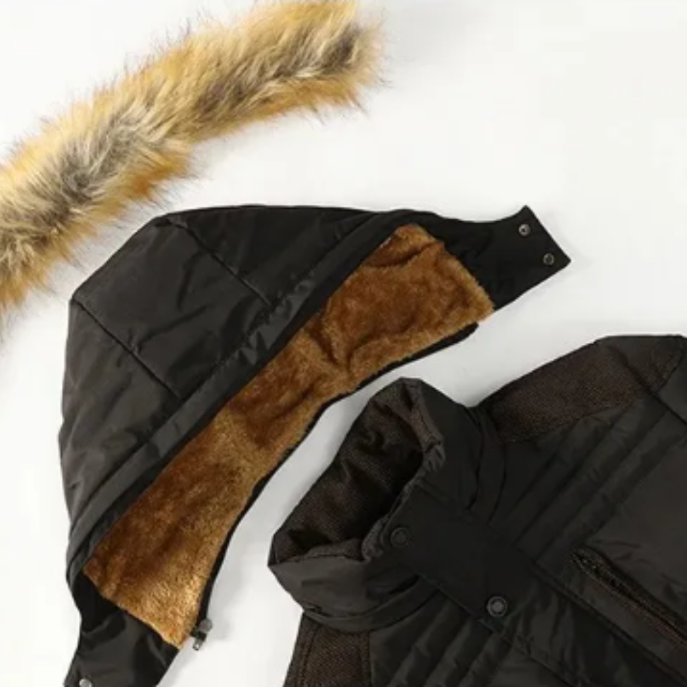 Elegante Gepolsterte Fleece Winterjacke