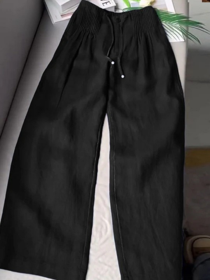 Camille | Baumwoll-Leinen-Mischung Weite Hose