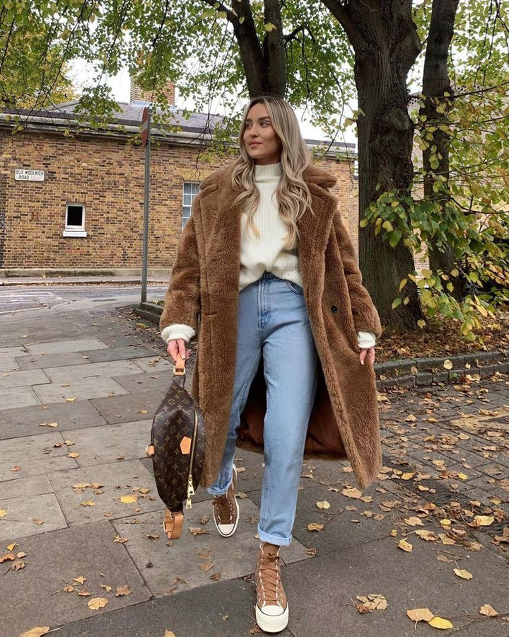 Zoe - Langer Teddymantel