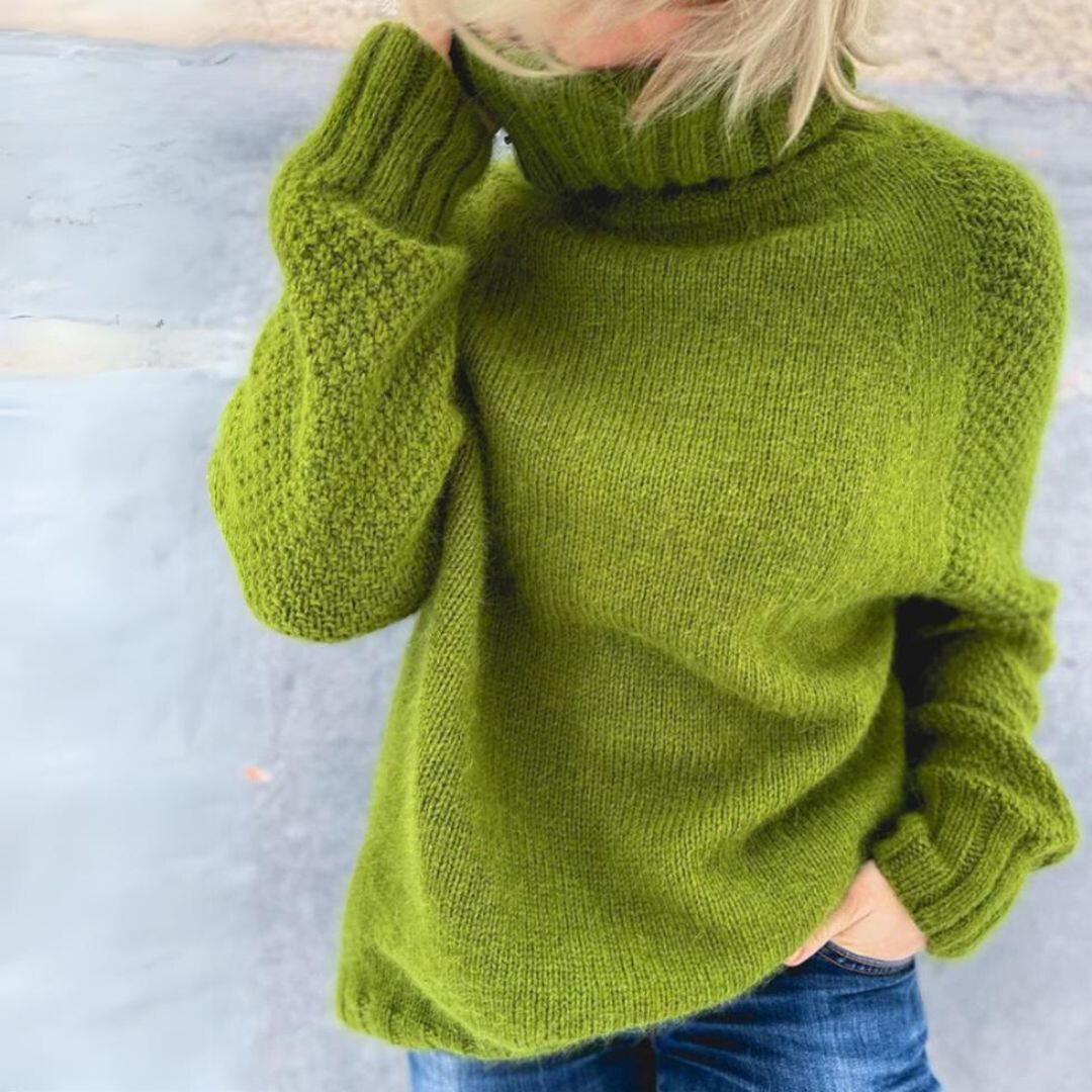 Eleganza™ | Eleganter Rollkragenpullover Angela Apfelgrün