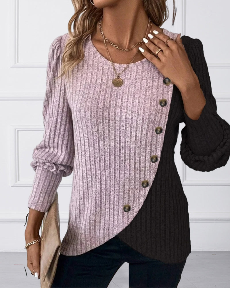 Evelyn - Das Colour-Block Casual Top