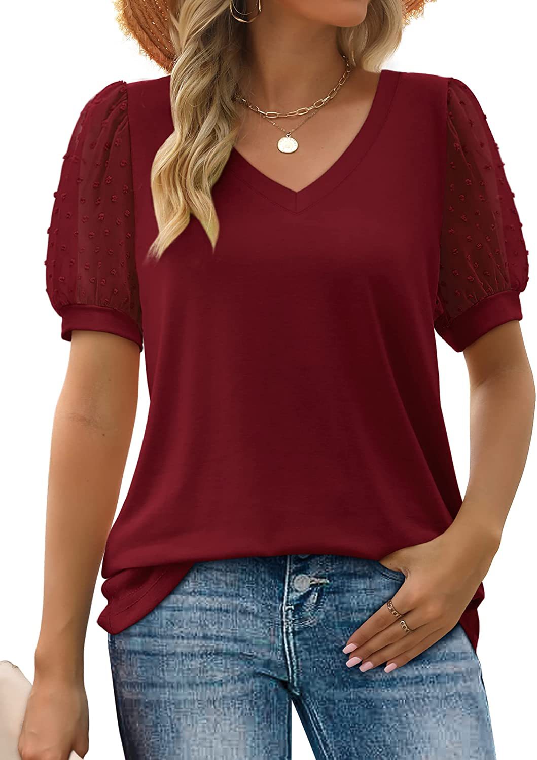 Rhianna™ - Elegantes Puffärmel-Top