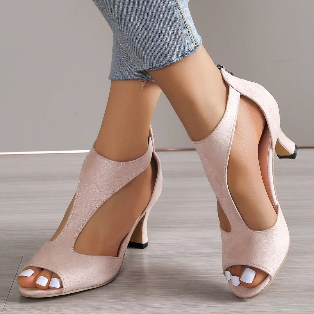 Hinterreißverschluss Fischarme Heelschuhe