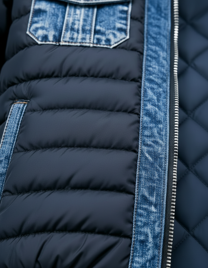 Fletcher | Gestepptes Hybrid-Denim-Jackett