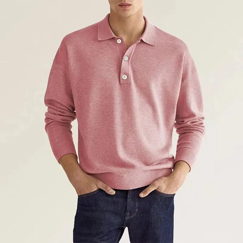 JAMES - ELEGANTES HERREN-POLOSHIRT MIT LANGEN ÄRMELN