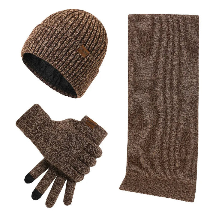 Cooles Winter-Set mit Mütze, Schal und Handschuhen