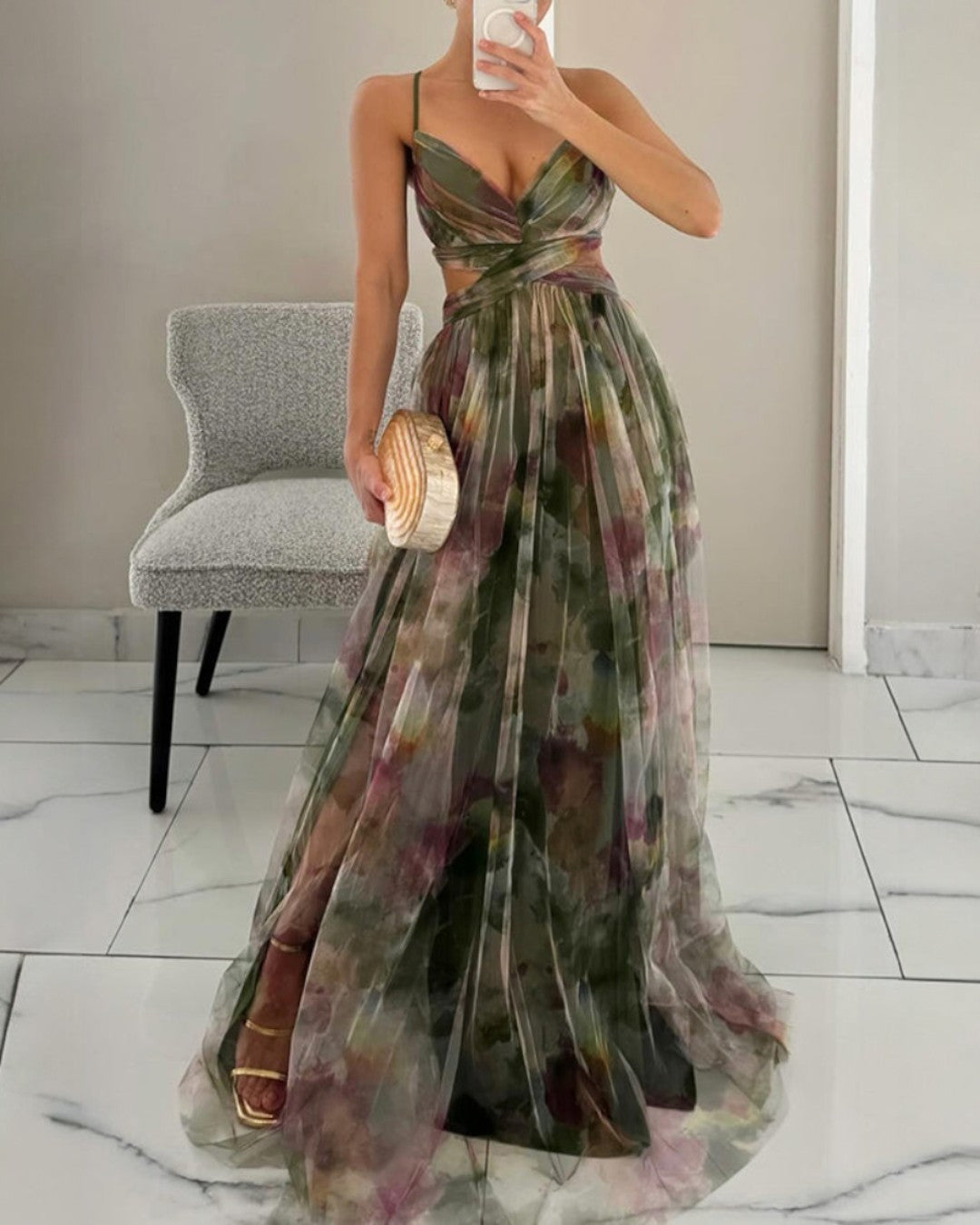Giselle - Fesselndes Floral-Maxikleid