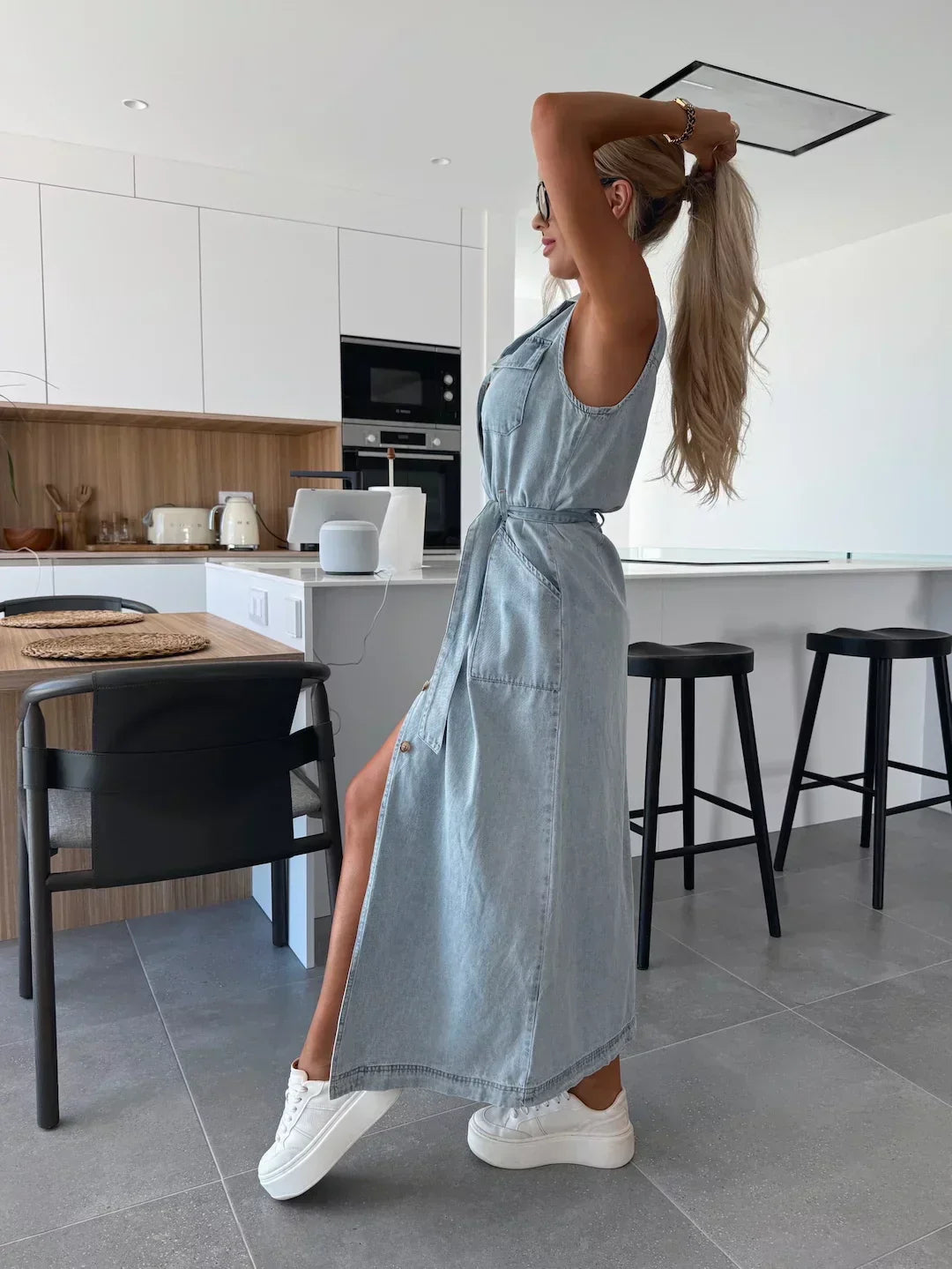 Diane™ - Denim Maxikleid