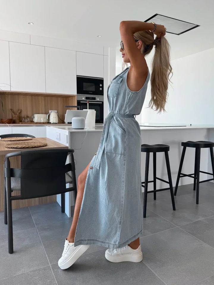 Diane™ - Denim Maxikleid
