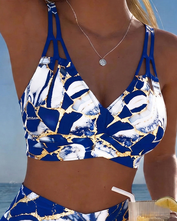Luna | Damen V-Ausschnitt Träger-Bikini mit normaler Passform