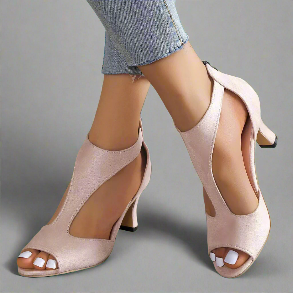 Annelie | Premium Stiletto Sandalen mit Reißverschluss