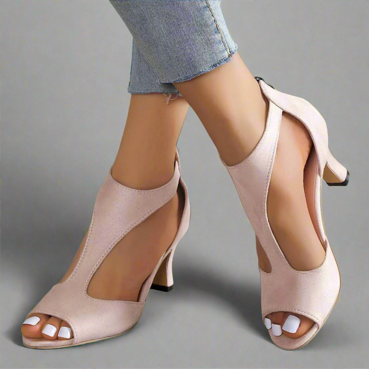 Annelie | Premium Stiletto Sandalen mit Reißverschluss