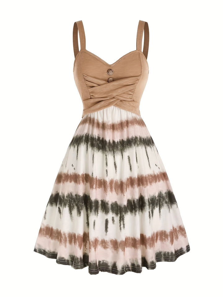 Gisele™ - Bequemes ärmelloses Sommerkleid mit Batikmuster
