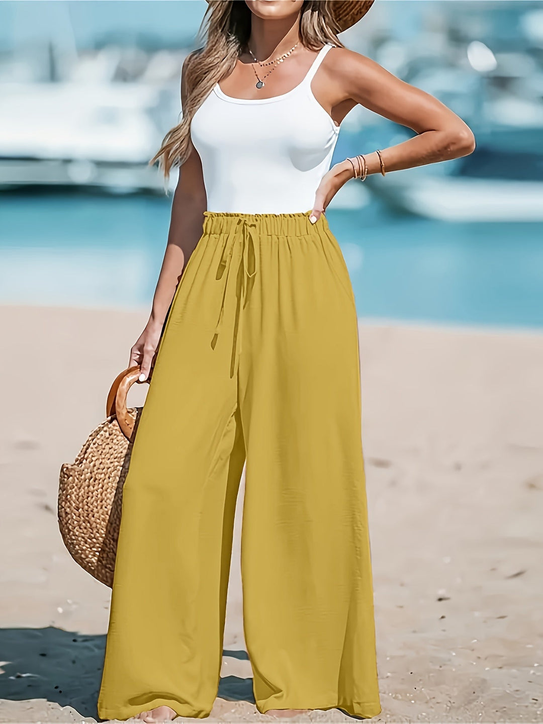 Avery™ - Atmungsaktive Hochtaillierte Weite Hosen
