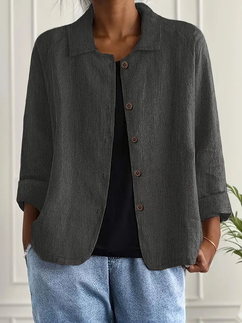Marilla™ – Klassischer leichter Hemd-Cardigan