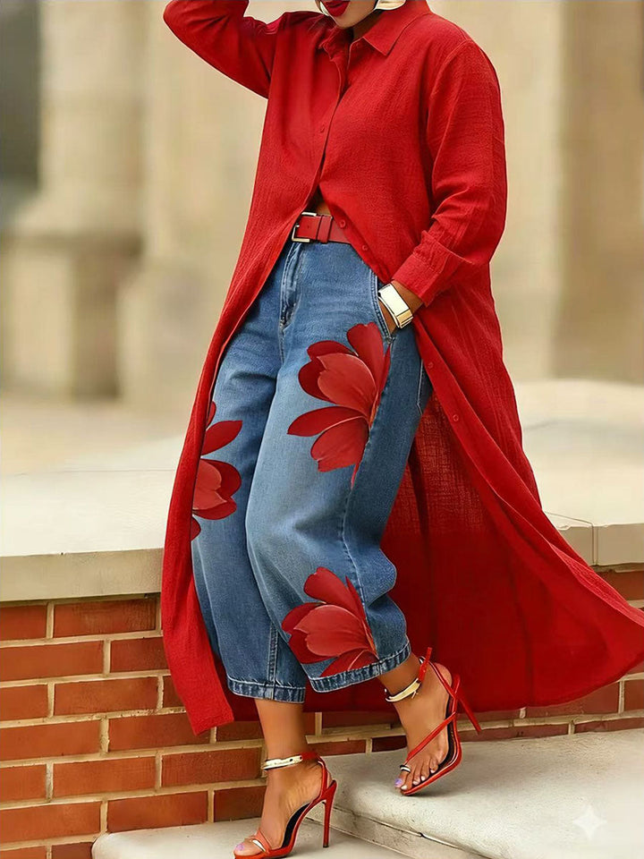 Sophia - Elegante Blumenhose