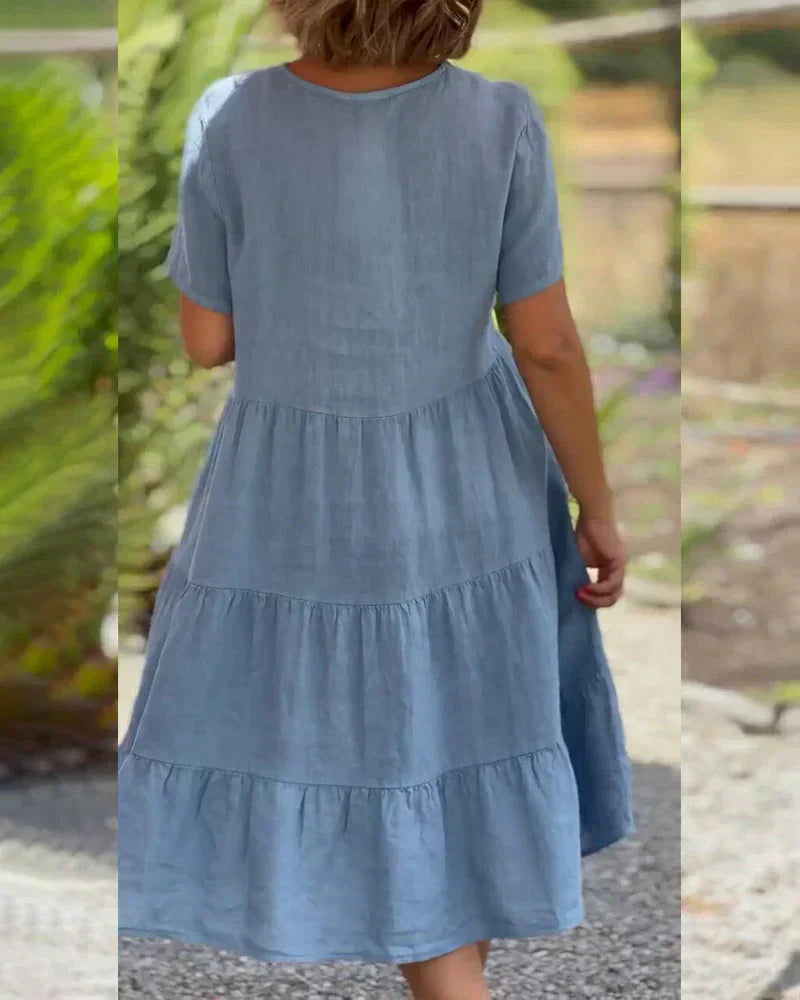 Bexley - Lässiges Sommer V-Ausschnitt Kleid