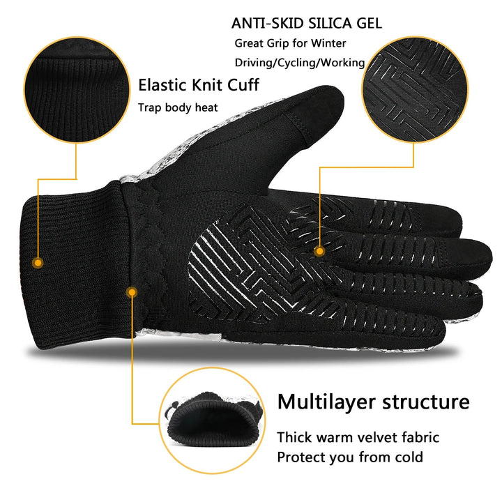 Herren Touchscreen-Fahrradhandschuhe mit rutschfestem Design