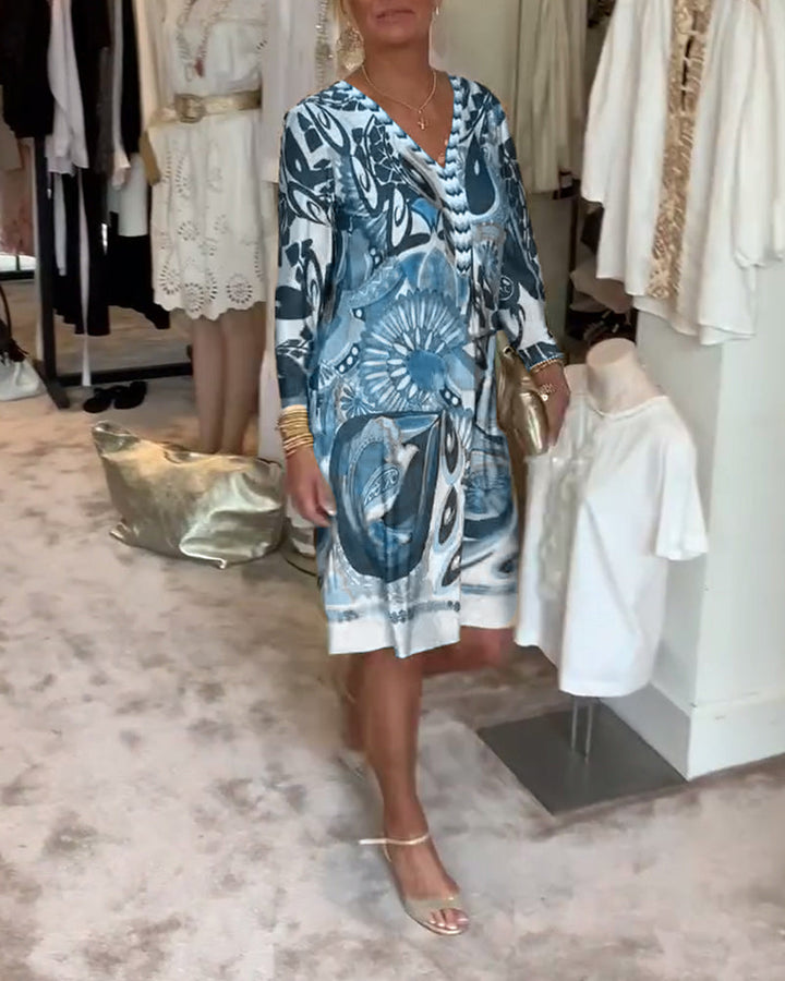 Moonie - Kleid mit Sonnenstrahlen-Druck