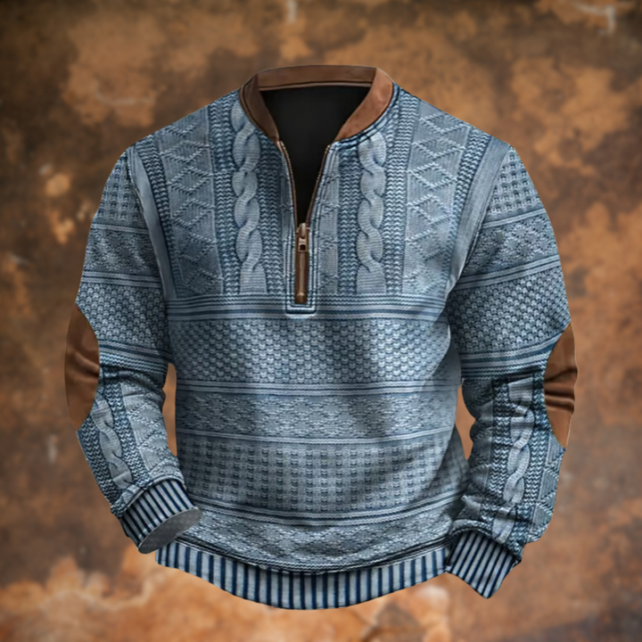 Ford™ - Texturierter Halb-Zip Pullover