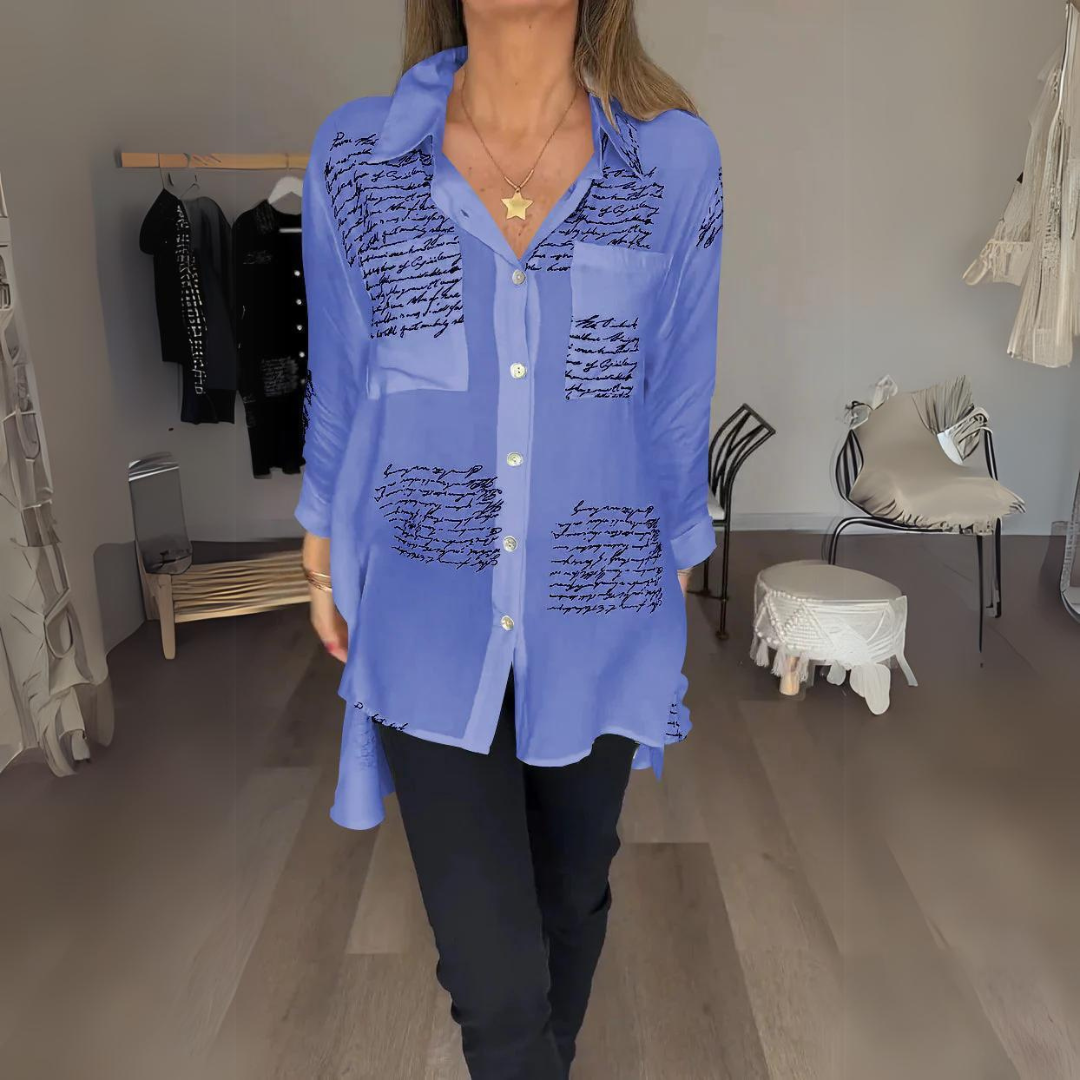 Carla™ | Handgeschriebene Button-Up-Bluse