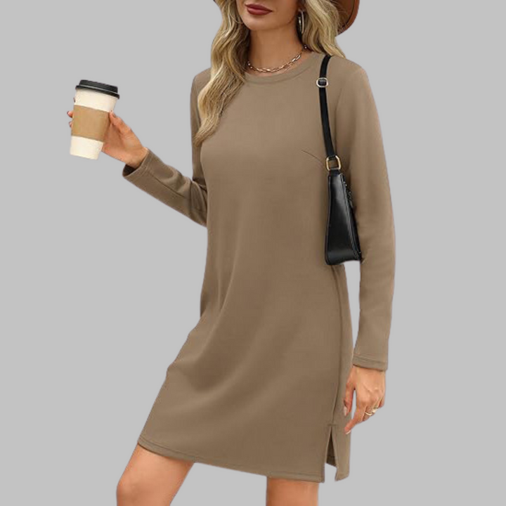 Talia™ – Lässiges Minikleid mit langen Ärmeln und Rundhalsausschnitt