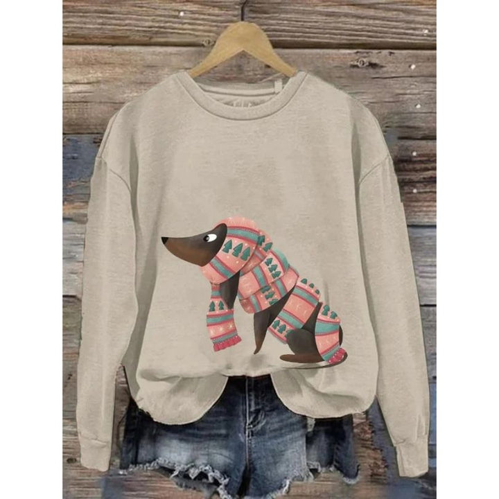 Sweat-shirt pour femme à col rond et manches longues