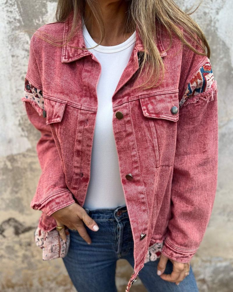 Eva™ - Denim Patchwork Freizeitjacke