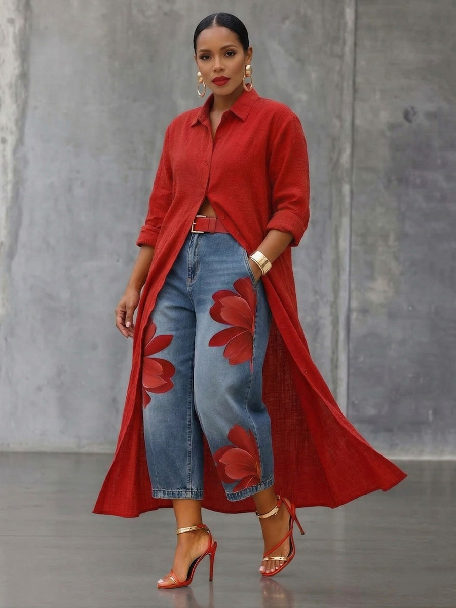 Sophia - Elegante Blumenhose