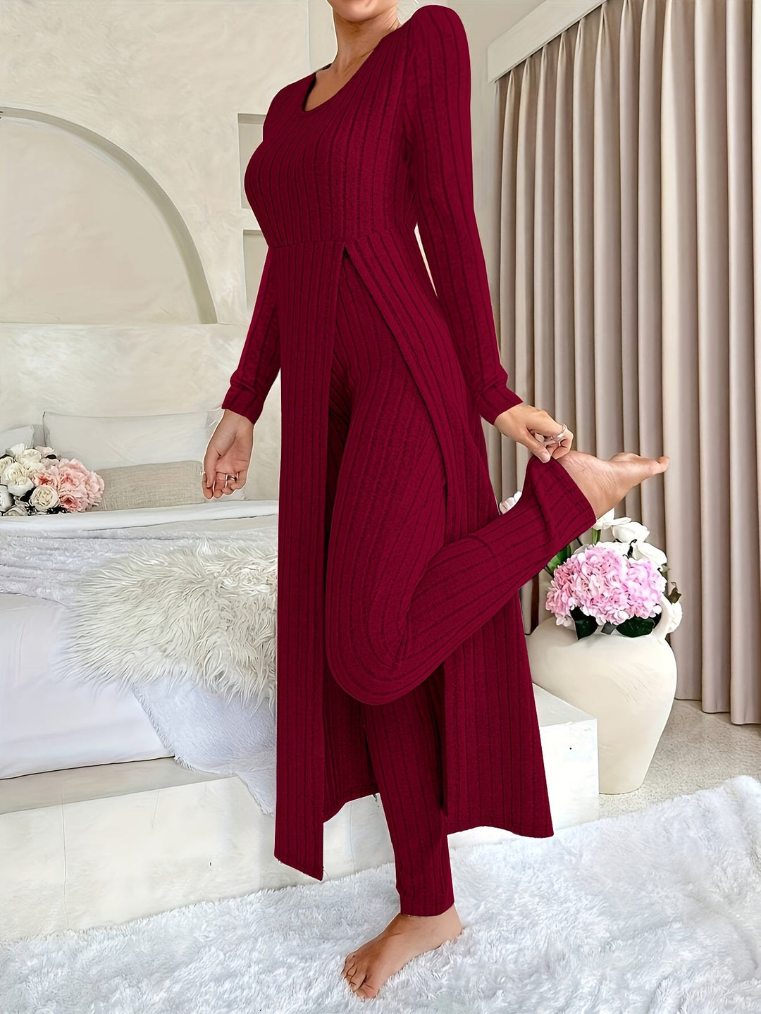 Aldea™ - Gemütliches Zwei-Teile Ribbed Lounge Set