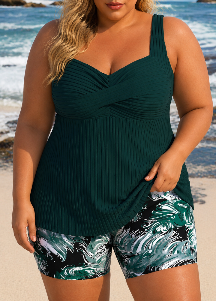 Edith – Elegantes Tankini-Shorts-Set in großen Größen
