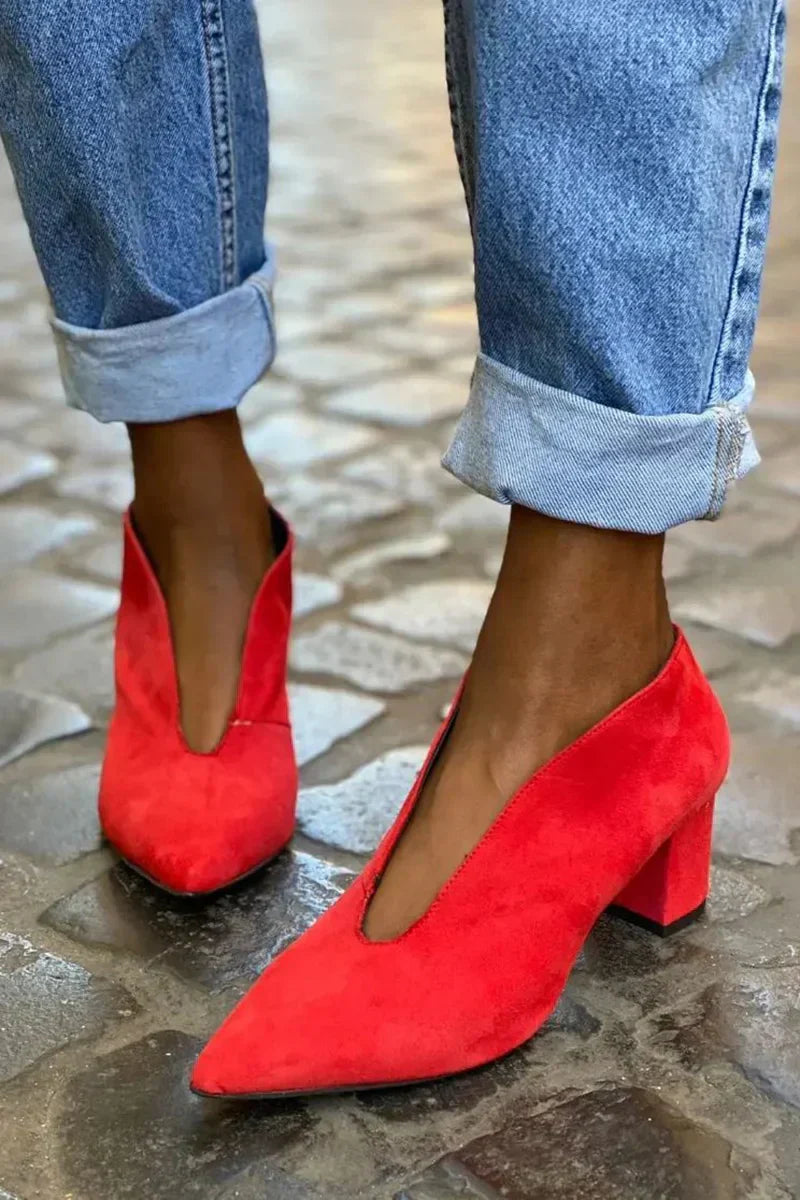 ELEGANTE BLOCK-ABSATZ-PUMPS