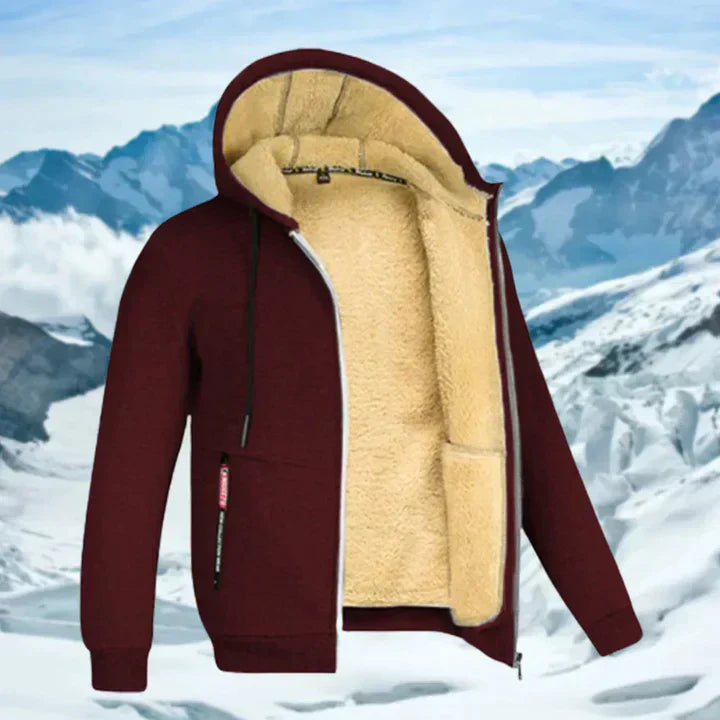Arie - Herren Wintermantel mit Kapuze und Fleece