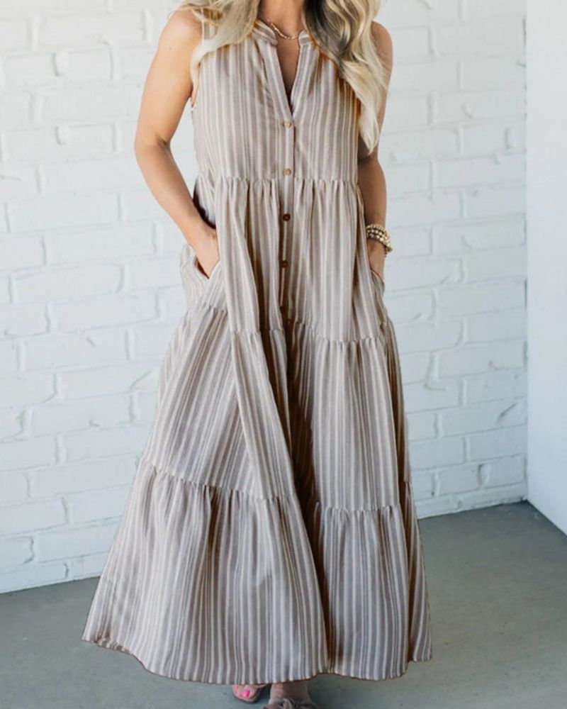 Carlin™ - Ärmelloses gestreiftes Kleid