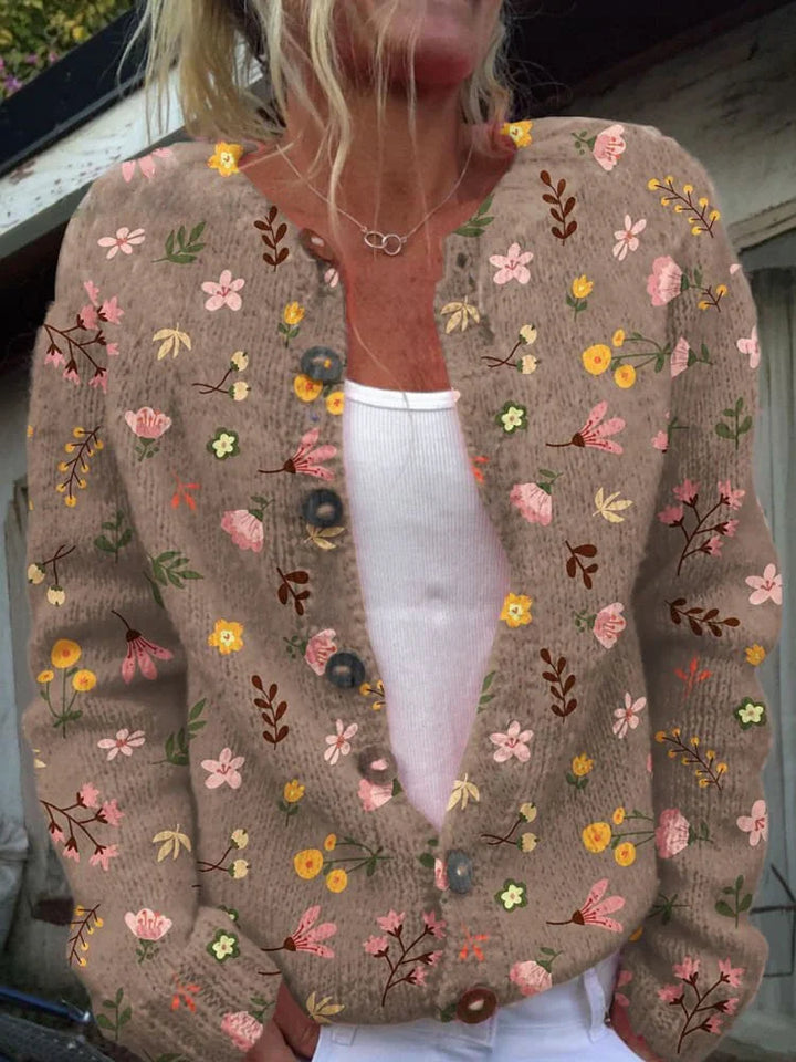 Francesca - Weste Mit Blumendruck