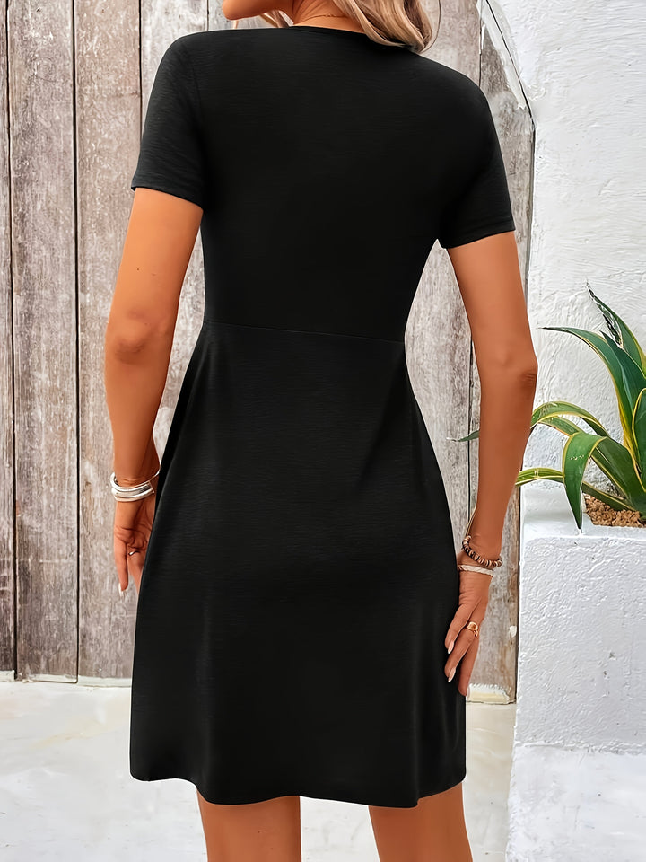 Feliz™ - Schickes Kleid mit gedrehtem V-Ausschnitt