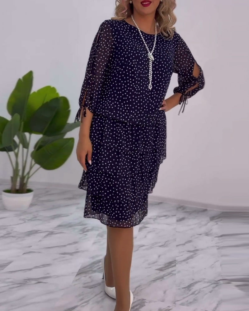 Tilly - Gepunktetes Schichtenkleid