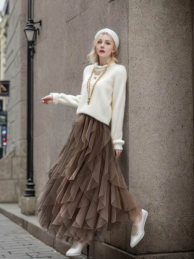 Cecil™ - Stilvoller Mesh-Layered Tutu-Rock