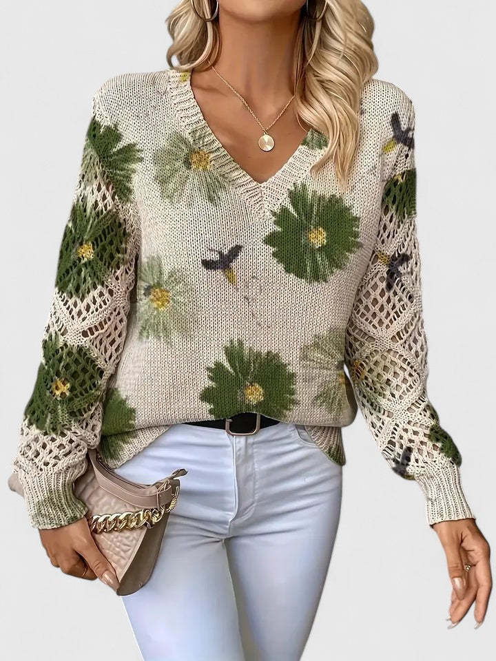 Noelle – Floral Strickpullover