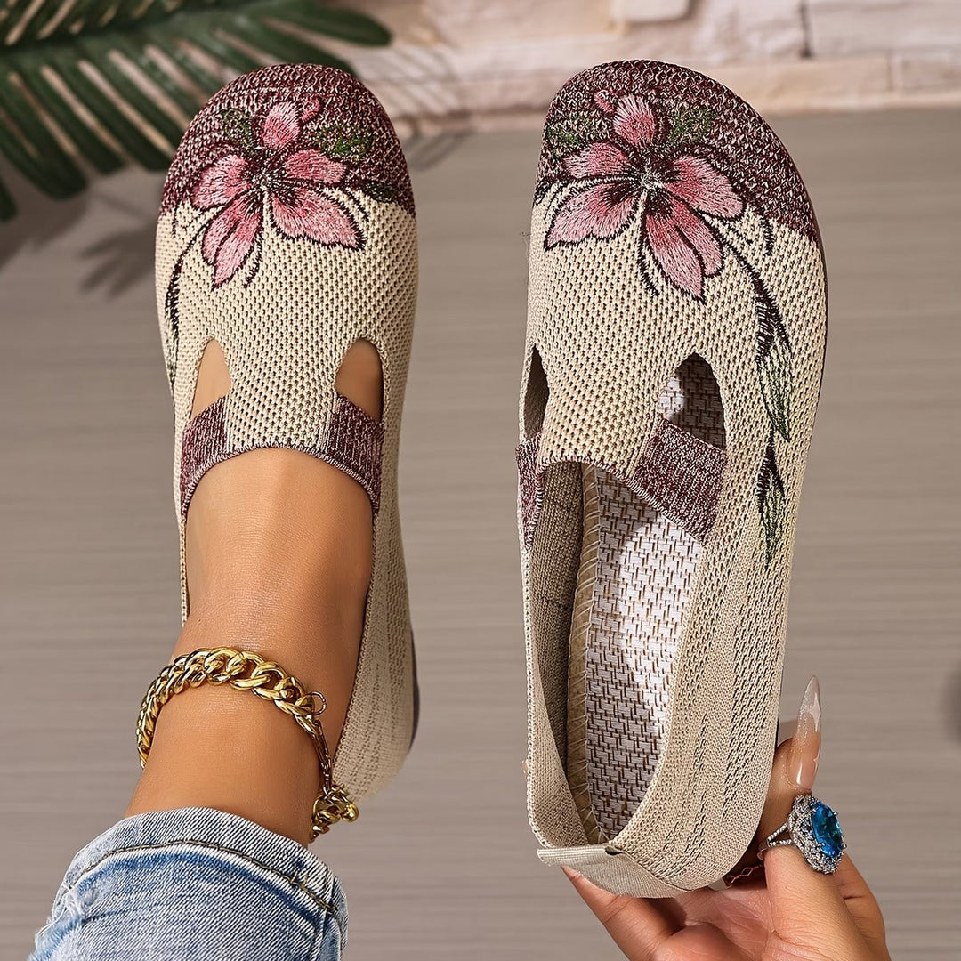 Schicke bestickte atmungsaktive Damenschuhe