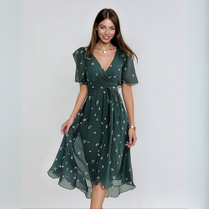 Lina™ | Elegantes Kurzarmkleid