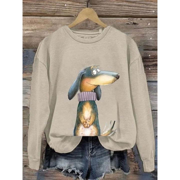Sweat-shirt pour femme à col rond et manches longues