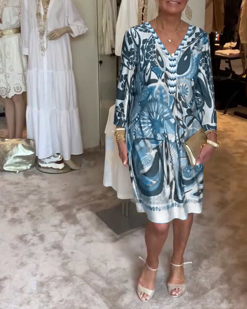 Moonie - Kleid mit Sonnenstrahlen-Druck