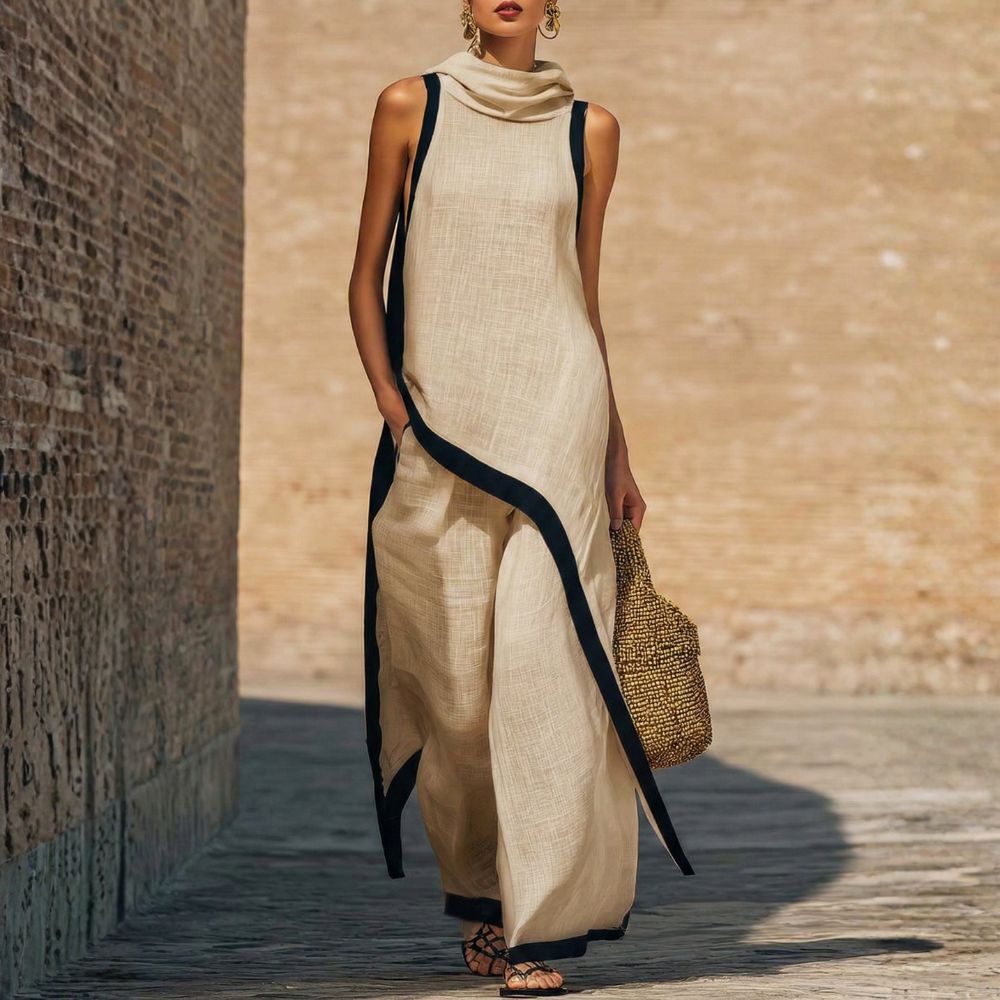 Leonora | Elegantes asymmetrisches Outfit für Damen mit weitem Hosenbein