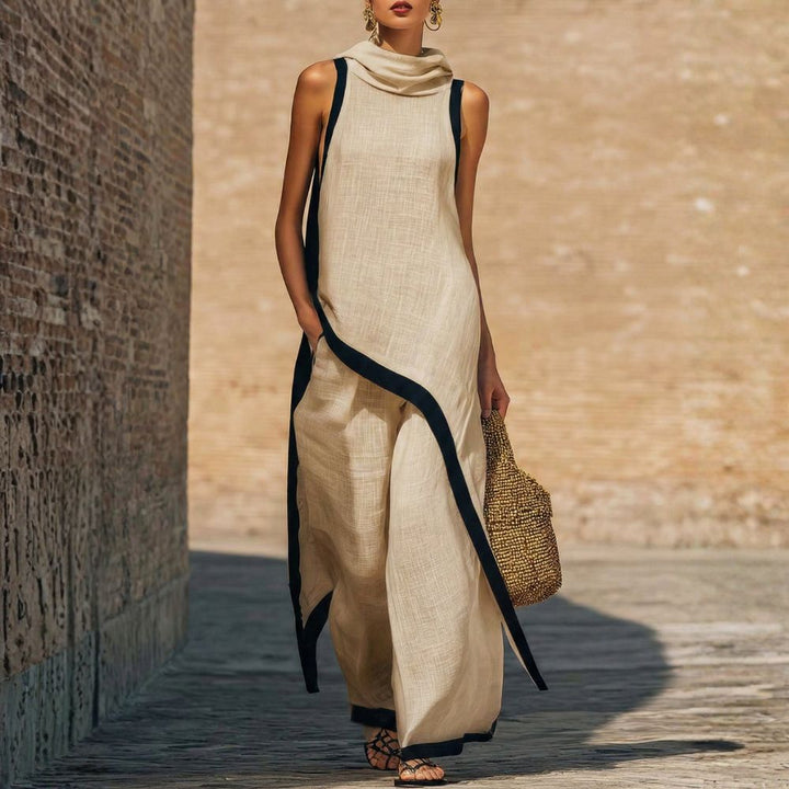 Leonora | Elegantes asymmetrisches Outfit für Damen mit weitem Hosenbein