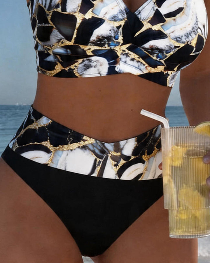 Luna | Damen V-Ausschnitt Träger-Bikini mit normaler Passform